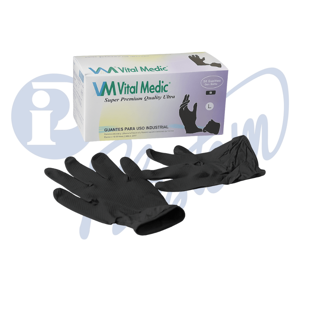 Guantes de Nitrilo Negros HQ | Caja x 50 Pares Industrial - Médico - Image 2