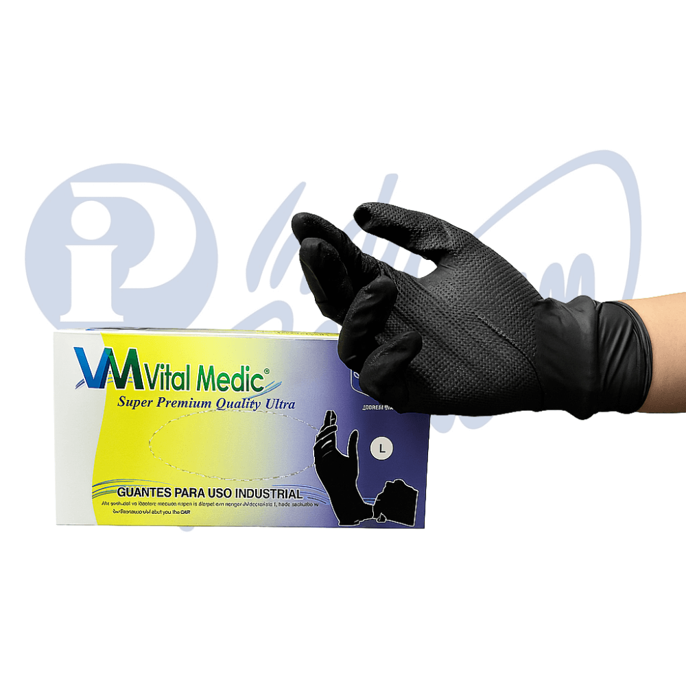 Guantes de Nitrilo Negros HQ | Caja x 50 Pares Industrial - Médico - Image 3