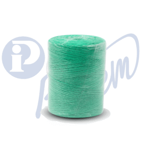 Hilo de polipropileno grueso color verde para embalaje industrial